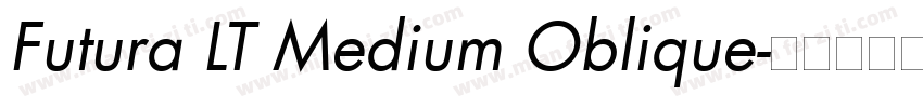Futura LT Medium Oblique字体转换